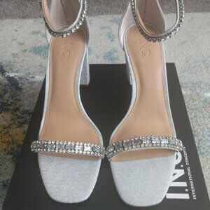 Silver Embellished Dress Heels